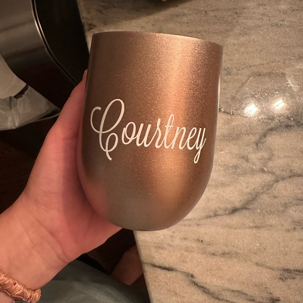Swig Personalized Gold shimmering Wine Tumbler